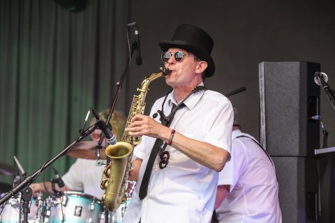 Falk am Saxofon